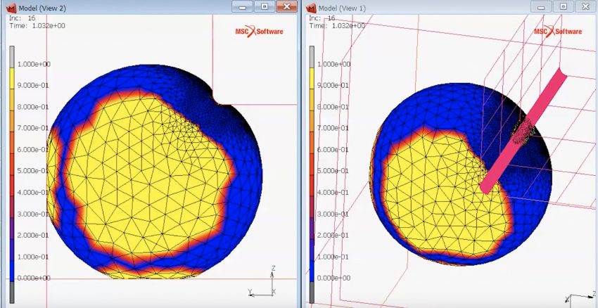 Using Global Adaptive Remeshing in Marc